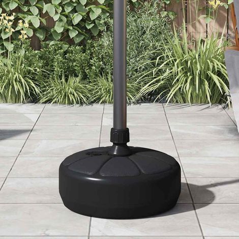 Socle de parasol, Support parasol Robuste de Qualité, Rempli de sable/d'eau 15 L Noir OIB6889E (1/5)
