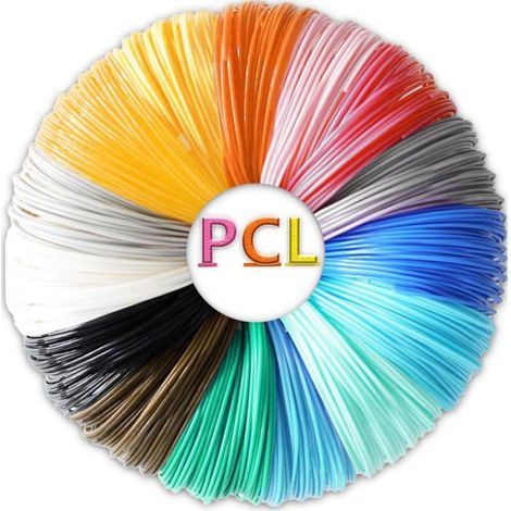 Filament PCL - 1,75 mm - Compatible Stylo Impression 3D Basse Température - 20 Couleurs - 100 m (1/5)