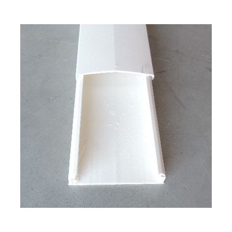 Moulure blanche 54x22mm (vendu au mètre) sans cloison avec couvercle Atriane 6130958 REHAU 735730
