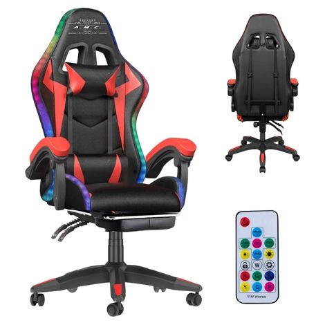 Sedia Gaming RGB con Luci LED Sedia Ergonomica Poltrona ufficio girevole (1/5)
