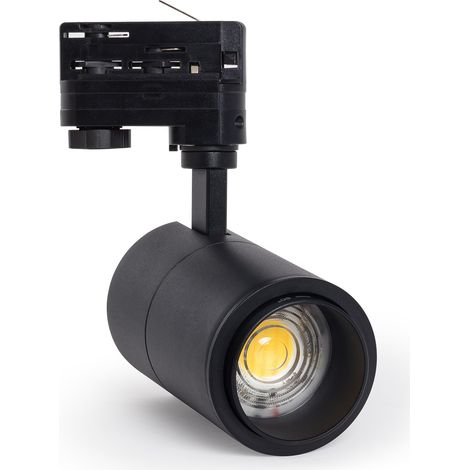 Foco Carril LED Trifásico 20W Pulyx Regulable CCT Seleccionable Multiángulo 15-60º Negro (1/5)