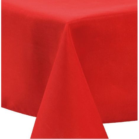 Preziosa Home Tovaglia Velluto Natale 140 x 240 Cm Tinta Unita Rosso