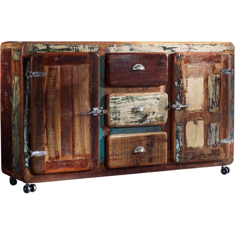 credenza in legno di Legno riciclato 150x40x90 multicolore laccato FREEZY 07 (1/3)