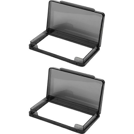 Lot de 2 cache-prises étanches pour interrupteur mural à double position-20.2x12cm-Black (1/4)