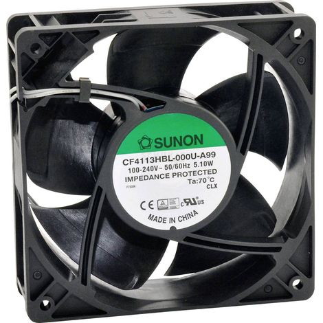 Sunon CF4113HBL-000U-ABD Ventilateur axial 230 V/AC 185.14 m³/h (L x l x H) 120 x 120 x 38 mm