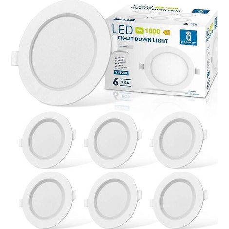 GeRRiT 6W/9W/15W/20W Spot encastré rond blanc sans stroboscope pour éclairage LED décoratif commercial et résidentiel au plafond. (1/5)
