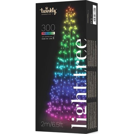 Twinkly smartes Bluetooth & Wifi LED Lichternetz light tree Special Edition RGBW IP44 300 LED´s II Generation