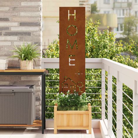 Teenpull – Garten Sichtschutz-Leinwand Rostig 32 x 140 cm Wetterfeststahl (1/5)