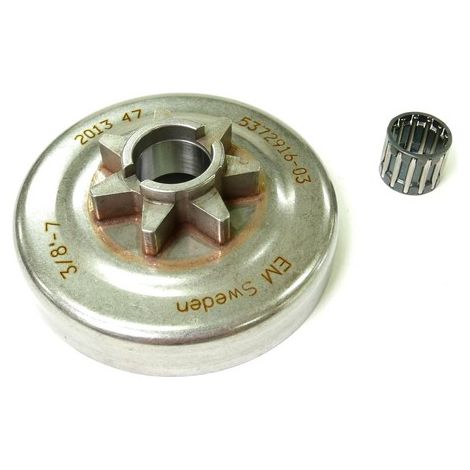 Cloche embrayage pour tronçonneuse Husqvarna 455 Rancher, 455e, 460 – Pas 3/8 7 dents – Diamètre extérieur 72.5 mm – Fonctionnement optimal (1/3)