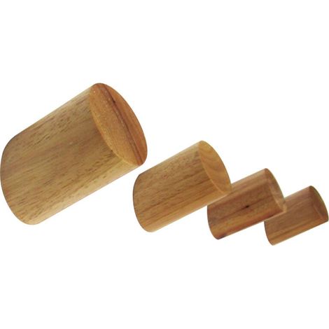 Patères design en chêne massif couleur naturelle, style scandinave moderne et champêtre - Lot de deux (7 x 4,5, noir)