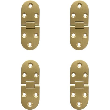 Charnières Rondes 180° en Laiton Anti-Rouille pour Meubles Pliants Armoires Portes Bois (1/4)