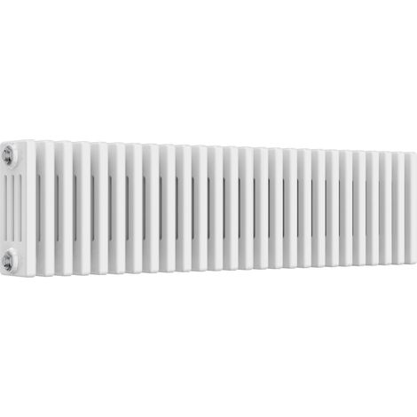 Reina Colona 4 Column Horizontal Radiator 300mm H x 1190mm W - White