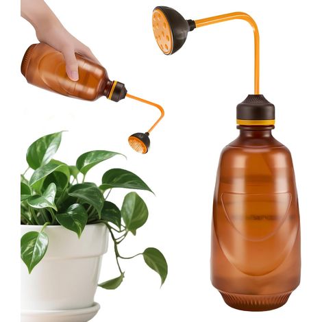 Arrosoir Plante Interieur,  Petit arrosoir 450ml, Arrosoir pour Bonsai, arosoires intérieur, Petit Arroseur Bonsai, Convient aux Semis et aux Plantes Délicates (Brun) (1/4)