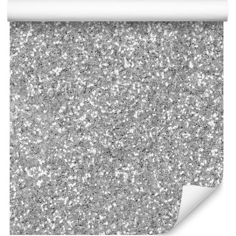 Papier peint à paillettes gris et gris clair pour salon et chambre 50x1000 cm (1/5)
