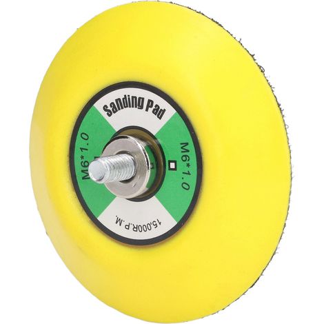Klett-Stützteller für Druckluftschleifer und Poliermaschinen, PU-Stützteller zum Schleifen, Polieren und Glätten, 3 Zoll, M6x1-Gewinde, 15000 U/min (1/5)