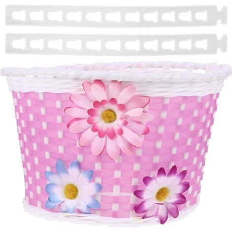 Paniers de guidon avant, paniers de rangement pour vélo, décorations de vélo amusantes-23.00X15.00X14.00CM-Pink (1/3)