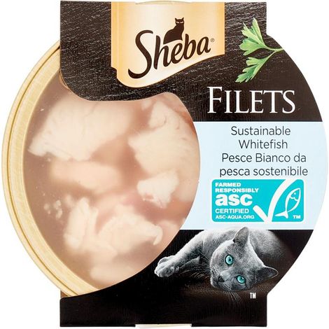 Sheba Cat Filets Pesce Bianco - Sheba Cat Filets Pesce Bianco - Vaschetta Da 60 Gr