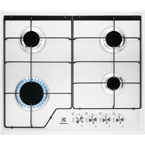 Table de cuisson gaz Electrolux KGS6424W 60 cm Blanc 4 foyers