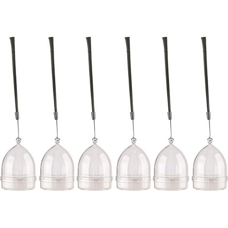 Lot de 6 bougies solaires sans flamme, résistantes à l'eau, à LED, pour la décoration extérieure de jardin, terrasse ou cour - Blanc (1/4)