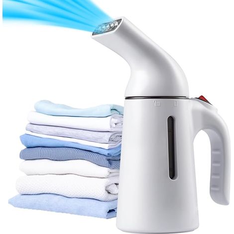 Garment Steamer, Garment Steamer for Home, Office, Travel, Portable Steam Iron with Automatic Shut-off, Heats Quickly, 120 ml Water Tank, 700 W, White (1/5)