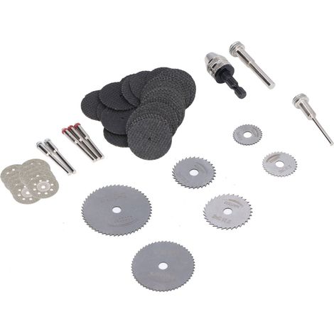 Lot de 60 lames de scie circulaire, disques de découpe et meulage pour bois, plastique, verre - Kit d'outils complet (1/5)