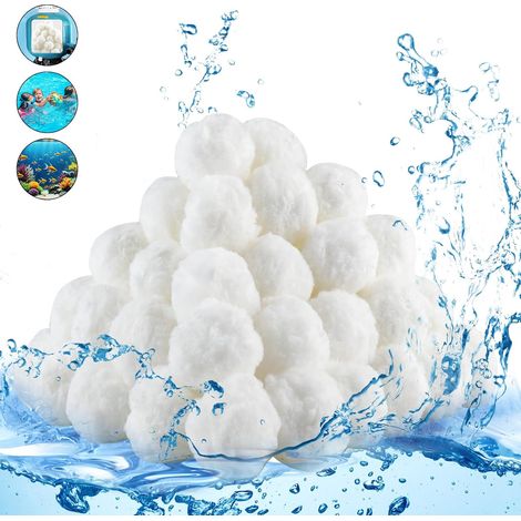 Pompe Filtrante Piscine,700 G Balles Filtrantes Remplace 25 KG de Sable Filtration Réutilisable pour Systèmes de Filtration à Sable, Cartouche et Aquariums (1/5)