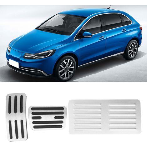 Rutschfeste Aluminium-Bremsbeläge für BYD Song-Pedale, Automatikgetriebeabdeckung, silbernes Set (1/5)