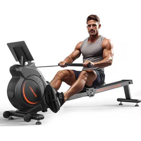 YOSUDA Testsieger Rudergerät für Zuhause, Ultraleise Magnetische Rudermaschine (Cardio-Training), 16 Widerstandsstufen, APP & LCD, Platzsparend Verstaubar, Einfache Montage, Bis 160kg Belastbar