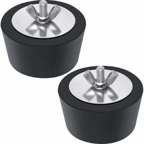 Lot de 2 bouchons d'hibernation pour piscine en caoutchouc résistant avec vis en acier inoxydable，51 cm (1/5)