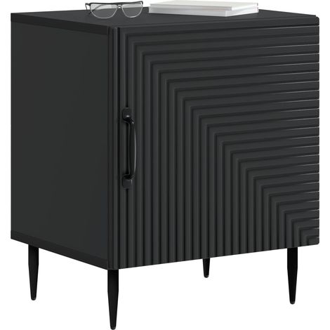 Maison Exclusive - Nachttisch Schwarz 43 x 34,5 x 50 cm Holzwerks