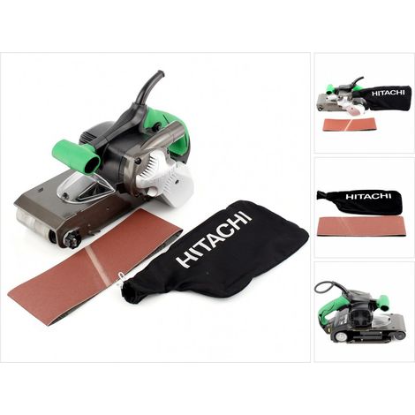 Hitachi – Ponceuse à bande 100 mm 1020 W – Vitesse 240-420 m/min – Sac à poussière inclus – Pour ponçage de grandes surfaces (1/5)