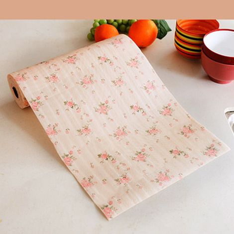 Tapis De Tiroir - Imperméable Anti-Huile En Pvc Écologique Avec Motif Japonais - Découpable À La Taille - Pour Tiroirs Cuisine Armoires Étagères Chaussures - 2 Rouleaux De 200 X 30 Cm (1/5)
