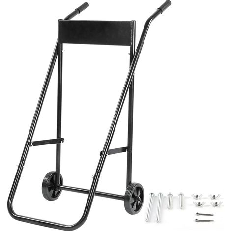 Support moteur hors-bord pliable en acier, chariot marin pour moteur de bateau, support d'hélice portable et étagère de rangement (1/5)