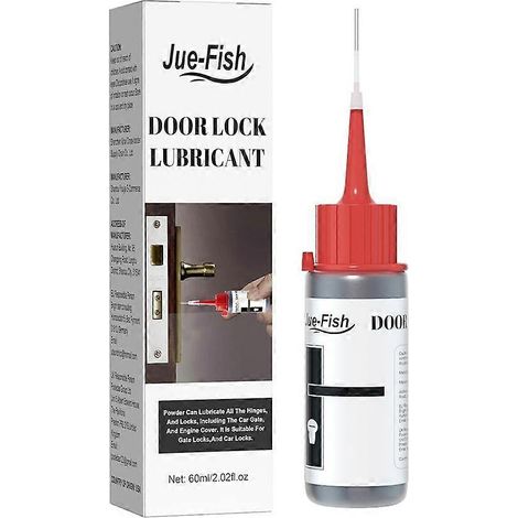 Lubrifiant pour serrure de porte en graphite 60 ml, sans huile, poudre pour portes et capots (1/4)