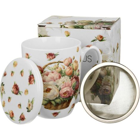 PEONY 350 ml Tasse mit Teesieb