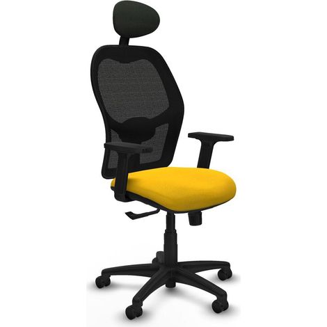 piqueras-y-crespo Alocén chaise bureau jaune confortable