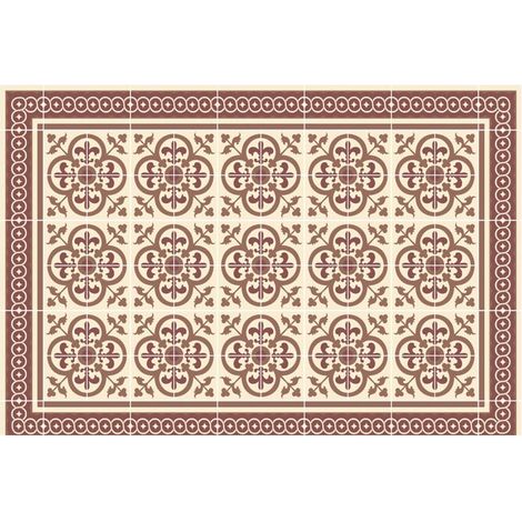 Teppich Vinyl Mosaik 50x75cm - Kastanienbraun