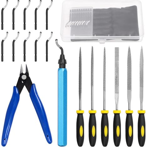 Kit d'outils d'ébavurage avec poignée en métal pour tuyaux en résine, aluminium, laiton, plastique (1/5)