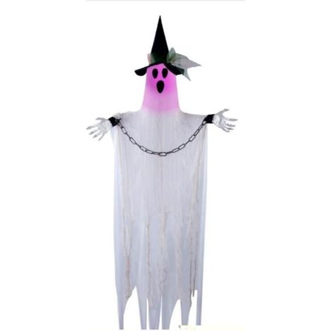 Décoration son et lumière - FANTÔME ENCHAINÉ - 170 cm - Noir - Intérieur - Halloween