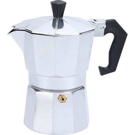 Cafetière Italienne (150 ml) I 3 Tasses I Machine a Cafe Italienne GRANDE I Cafetière en Aluminium pour Préparation d'Espresso Italien I Convient à tous les Types de Cuisinières, Induction (1/5)