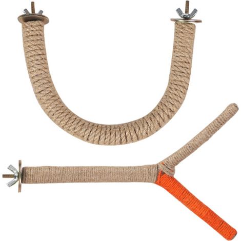 Perchoir de jeu pour oiseaux, accessoires de cage, petit perchoir debout (1/5)