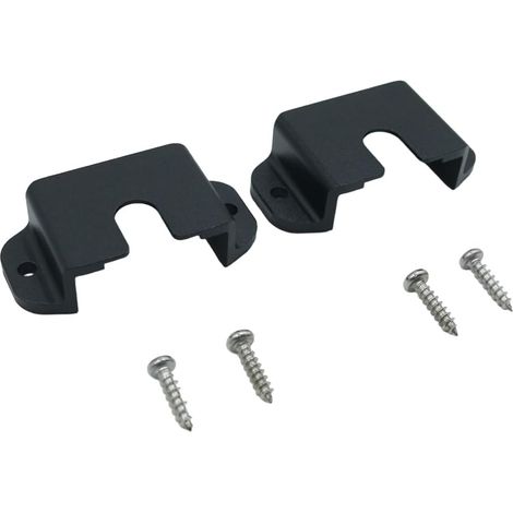 Lot de 2 supports de micro radio en métal support de montage mural pour haut-parleur portable de voiture noir (1/5)
