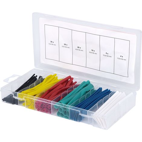 KS Tools 970.0540 Schrumpfschlauchsortiment Bunt Schrumpfrate:2:1 100 Teile (1/5)