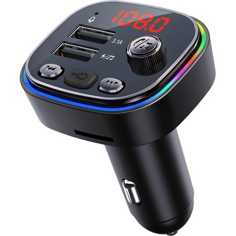 Trasmettitore fm Vakoss tc-b439k bluetooth usb 3.1A 5V (1/5)