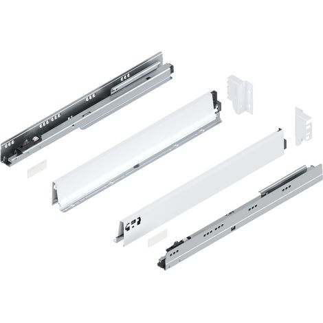 Blum Tandembox antaro M Schubladenschienen-Set 1 Paar, 65kg 650mm Vollauszug Blumotion, seidenweiß