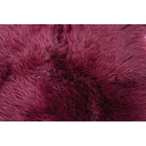 Teppich Schaffell 85 x 60 cm burgund Vorleger
