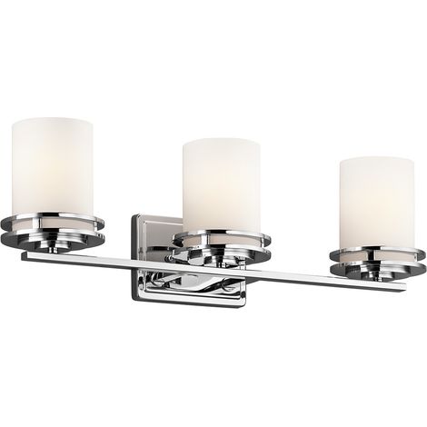 Elstead Hendrik - 3 Licht Badezimmer Wandleuchte Chrom poliert IP44, G9 (1/4)