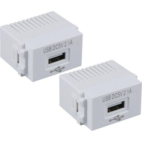 1 module d'alimentation USB, prise 220 V, transformateur 5 V 2,1 A, pour panneau de chargement de téléphone portable, 2,3 x 3,6 cm, pour téléphones portables, MP4 (2 pièces) (1/5)