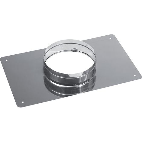TEN – Plaque d'étanchéité inox rectangulaire 300x500 mm Ø 180-186 – Ventilation haute de 5 cm² – Raccordement tous combustibles