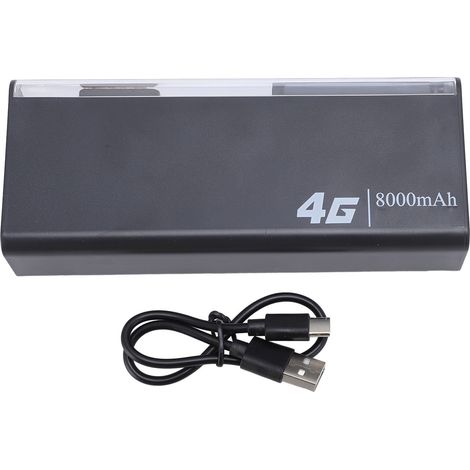 Routeur portable 4G avec emplacement de carte SIM 8000mAh 2 en 1 banque d'alimentation mobile sans fil Hotspot prend en charge 8 à 10 utilisateurs pour la version européenne de voyage (1/5)